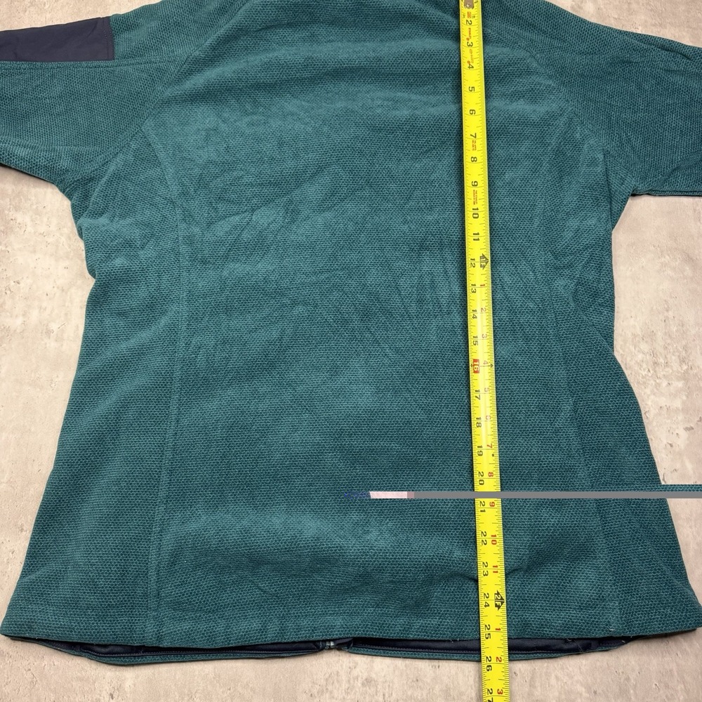 REI Co-Op Womens Grid Fleece Teal Full Zip Jacket Mock Neck Hiking XL - Picture 4 of 6